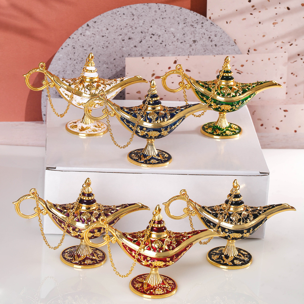 Aladdin Magic Genie Lamp - Classic Arabian Prop Gift, image size:1000x1000