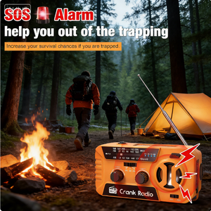 วิทยุฉุกเฉิน Alecter APH-SR12 พร้อมแบตเตอรี่สำรอง 7400mWh ใช้พลังงานแสงอาทิตย์/มือหมุน/แบตเตอรี่ วิทยุ NOAA วิทยุพยากรณ์อากาศ ไฟฉาย SOS - Product Image 4