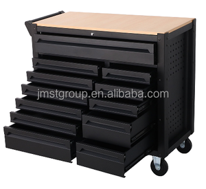 CE 2024 Chariot d'atelier haute capacité, nouvelle conception, avec table en acier et bois, et kit d'outils de 491 pièces, personnalisable OEM JS-RC37 - Product Image 5