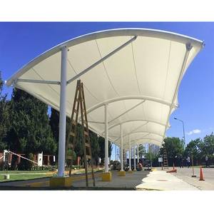 Abri de voiture et abri pour véhicules en membrane tendue PVDF anti-corrosion avec structure en acier Q235 pour zones industrielles - Product Image 3