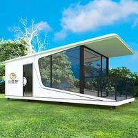 Hôtel-capsule moderne de luxe, maison mobile préfabriquée de petite taille avec structure en acier, conteneur pour pods de camping