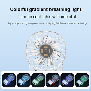 <span class=keywords><strong>2025</strong></span> sáng tạo trong suốt Quạt điện sạc di động nhỏ có thể gập lại quạt máy tính để bàn siêu mỏng cầm tay Quạt mini - Product Image 5