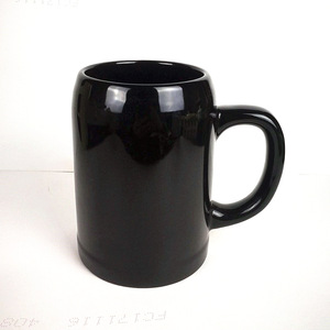 Mug à bière en céramique personnalisé avec logo, 15 oz, bord doré, 0,5 L/1 L, grande capacité - Product Image 5