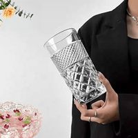2025 diamant forme Highball verres gobelets en cristal clair pour thé glacé Cocktails bière jus-pour la maison Bar fête mariage bureau