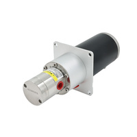 Pompe doseuse de précision micro avec moteur à balais, déplacement 1,2 ml/rev, pompe à engrenages magnétique 316L pour liquides acides et alcalins