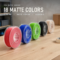 Filament d'imprimante 3D en TPU mat 1,75 mm 85A, matériau souple et flexible pour accessoires de cosplay, modèles de présentation, pièces personnalisées et prototypes