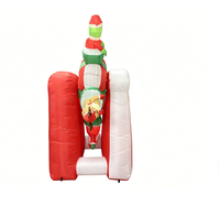 Décorations de Noël gonflables rotatives de 8 pieds de haut pour l'extérieur avec Père Noël, rennes, bonhomme de neige, Grinch et grenouille