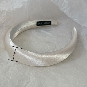 Diadema de tela satinada brillante, diadema de 3cm de ancho, diadema diaria, diademas simples dulces, accesorios para el cabello para mujer - Product Image 4