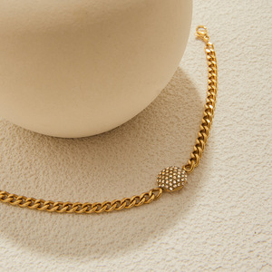 Pulsera de acero de titanio azul turquesa con engaste de canal para mujer, joyería de regalo - Product Image 4