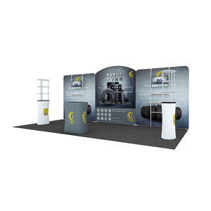Nuestros productos <span class=keywords><strong>principales</strong></span> 10X20 Cabina portátil Soporte de exhibición de tela de tensión Cabina de exposición Soporte de feria comercial portátil para Expo - Product Image 1