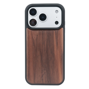 wood tpu natural style cell phone back cover case for <b>iphone</b> 17 air 16 15,for <b>iphone</b> 18 pro max case walnut design - Product Image 1