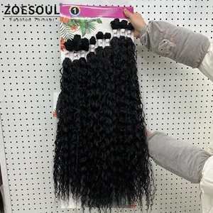 28 30 32inch 9pcs/pack Super Long Hair Bundles Deep Curly Hair Weave Weft For Girls Women Synthetic Hair Extensions