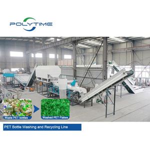 Polytime Plant Plastics Bottle And Reusing Plastic Bucket Pet Flakes Crushing Recycling Washing Machine