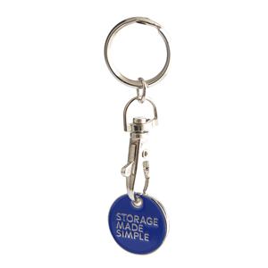 Logo personnalisé pendentif porte-clés Porte <span class=keywords><strong>Cle</strong></span> jeton pièce vierge porte-clés chariot casier à pièces porte-clés cadeau porte-clés en métal - Product Image 1