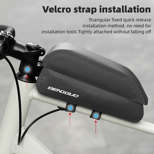 Yueli Bicycle <b>Top</b> Tube Bag Magnetic <b>Flip</b> <b>Top</b> Waterproof 3D Design For Road Mountain Bikes - Product Image 3