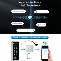 TTlock Terminal Kontrol Akses Pencatat Waktu Pengenalan Wajah dan Sidik Jari Bluetooth, Kartu Mifare 13.56MHz, Kartu DESFire EV1, EV2