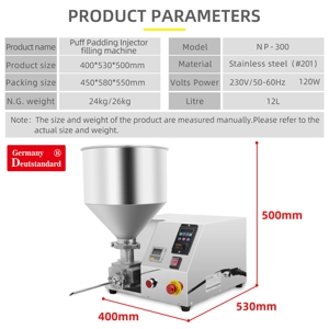 Machine à garnir la pâte à crème pour gâteaux, beignets, choux et croissants – Machine à garnir les sauces - Product Image 4