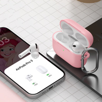 Housse d'écouteurs en silicone souple pour Apple AirPods Pro 3 avec mousqueton