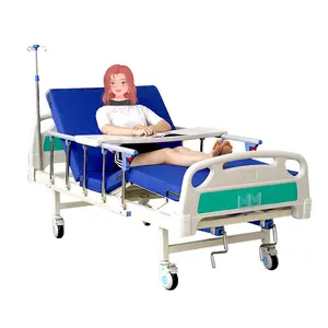 Ucuz fiyat manuel 2 fonksiyonları hastane yatağı ayarlanabilir hasta yatağı