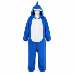 <span class=keywords><strong>Pyjama</strong></span> Kigurumi pour enfants en polaire anti-boulochage de qualité supérieure, motif animal, fermeture éclair, capuche, costume de dessin animé, cadeau d'Halloween ou de Noël - Product Image 3