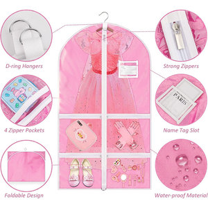 Bolsa de Almacenamiento de Ropa Transparente de Alta Calidad con Múltiples Bolsillos |   Respaldo de poliéster 210D |   Funda Protectora para Vestidos con Anillo en D Resistente a la Humedad - Product Image 2