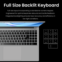 Laptop Bisnis Performa Tinggi Intel Core I7 16.1 inci Grosir Pabrik, Windows 11, Penyimpanan SSD, DDR4, Dukungan OEM/ODM, Stok Tersedia