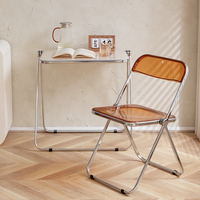 Chaises de jardin pliantes d'extérieur, canapé nordique en métal bon marché, luxe pliable en acrylique, ensemble de meubles modernes pour la maison, chaises de jardin pour le jardin