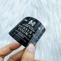 Etiquette métal aluminium personnalisée haute étanchéité autocollant bouteille de parfum en verre impression lettre laser logo de luxe