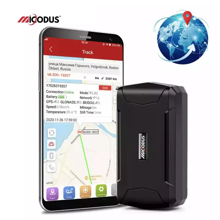 Micohs ml500 mini dispositivo localizador magnético, para veículo, gps, sensor de temperatura, à prova d' água, wireless, rastreador gps, localização de carro