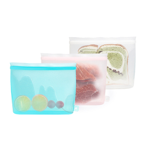 Wholesale waterproof 100% food grade silicon storage bags for food silicone food grade bag reusable breast milk storage bags
