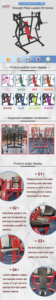 Équipement de <span class=keywords><strong>musculation</strong></span> professionnel pour salle de sport, <span class=keywords><strong>Machine</strong></span> de développé couché ISO-latéral à charge par disques <span class=keywords><strong>Hammer</strong></span> pour la <span class=keywords><strong>musculation</strong></span> et le fitness - Product Image 6