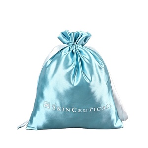 Luxury Silk Satin Cosmetic Makeup Organizer Shopping <b>Drawstring</b> Tarot Jewelry Gift Dust <b>Bag</b> with Custom Logo - Product Image 2