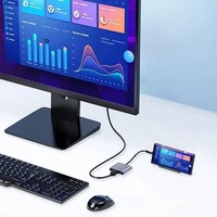 Adaptador USB C a 4K HDTV, USB 3.0, PD100W, Hub Divisor 3 en 1, Cable Convertidor Tipo-C, Carga Rápida para Laptop, Proyector, Monitor, MacBook