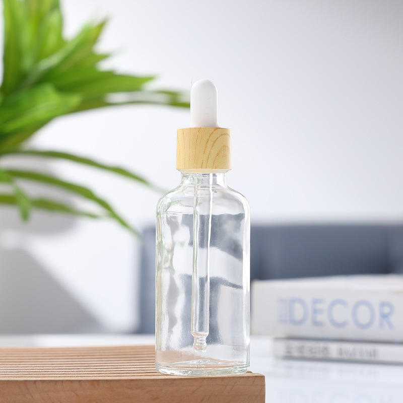 แหวนลายเนื้อไม้สีใส + ยางสีขาว