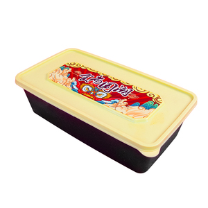 Square bento box thickened 1000ml packing box, fast food lunch box, environment-friendly PP lunch box can be customized