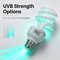 Lampe fluorescente compacte UVB, sortie UVA, E27, ampoule à économie d'énergie pour reptiles, 13W/26W, verre, écologique
