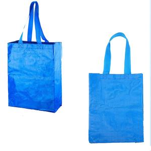 Bolsa de compras grande tejida laminada de PP sostenible resistente colorida personalizada bolsa tejida de PP laminada de plástico para publicidad - Product Image 3