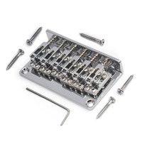 Guitare basse électrique 6 cordes pont fixe Double canal en alliage de zinc guitare Hardtail pont adapté à la jouabilité