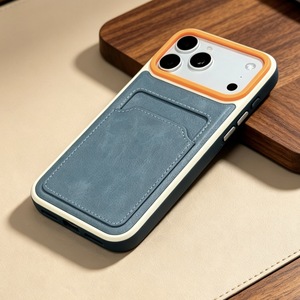 เคสโทรศัพท์แบบมีช่องใส่บัตรสำหรับ iPhone 18 17 Pro Max หนัง PU ป้องกันแรงกระแทก พร้อมแม่เหล็กในตัว รับผลิตแบบ OEM ODM ขายส่ง - Product Image 3
