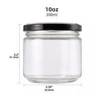Bocaux de stockage à prix d'usine, conteneurs 10oz 300ml bocal en verre pour le stockage des aliments