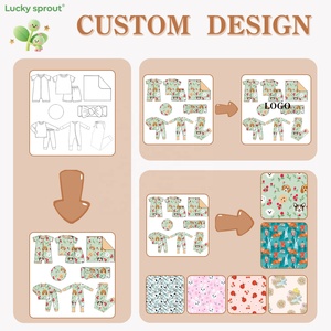 Ropa de Bebé de Bambú Personalizada de Primera Calidad, Pijamas y Mamelucos Suaves, Disponibles al por Mayor, Pijamas de Bambú para Niños con Impresión Personalizada - Product Image 3