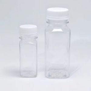 Botella de Plástico para Jugo de 2oz 4oz 6oz 8oz 12oz 16oz con Tapa, Botellas Cuadradas para Jugo de 60ml 120ml 250ml 350ml con Tapas a Prueba de Manipulación - Product Image 3