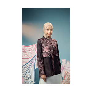 Blusa Vintage Personalizada de Alta Calidad para Mujer, Blusa Holgada de Algodón Sólido con Cuello Alto, Camisa Urbana con Bordado para Primavera - Product Image 1