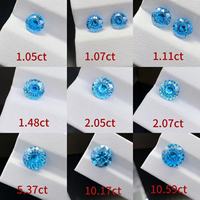 EMEJEWE Diamant de laboratoire bleu certifié IGI VVS2 EX 10,92 ct, couleur vif brillant, pierre précieuse en vrac pour la fabrication de bijoux sur mesure