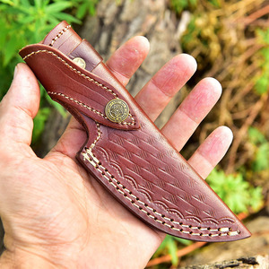 Handmade Outdoor <b>Leather</b> Knife Sheath Secure Belt Holder High Quality Wholesale Handmade Genuine <b>Leather</b> Knife Sheath - Product Image 3