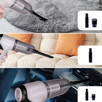 Mini aspirateur électrique portatif sans fil rechargeable par USB, sans sac, avec filtre HEPA, pour voiture, maison, hôtel et camping-car, utilisation sèche et humide