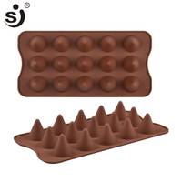 MUYULINS Moule à chocolat en silicone antiadhésif en forme de cône à 15 cavités, sans BPA, modèle JSC3773