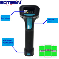 Escáner de código de barras inalámbrico con interfaz Usb de alta calidad, lector de código de barras láser CMOS, código QR, pistola de escáner de código de barras Universal de mano