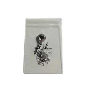 Free Reusable Luxury Gold Earring and Transparent Necklace Display Set <b>Sealed</b> Zip Lock Jewelry Pouch <b>Bag</b> for Shoes and Clothing - Product Image 5