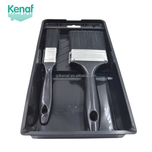 Kenaf largement utilisé virole en acier brillant de qualité manche de pinceau noir <span class=keywords><strong>vernis</strong></span>/laque pinceaux fins en gros - Product Image 1